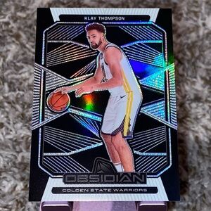 2019-20 KLAY THOMPSON Obsidian Etch Holo Golden State Warriors Card #13